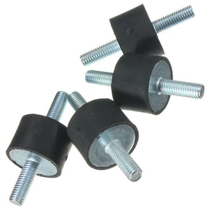 4pcs M8x30x20mm Rubber Mounts Double Ends Screw Vibration Isolator Mounts