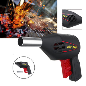 Hand Crank BBQ Fan Air Blower Powered Fire Bellows Camping Picnic Cooking Tool