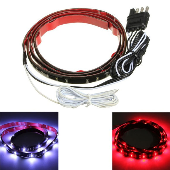 48 Inch Tailgate Red Whiter LED Strip Break Reverse Tail Turn Signal Light 12V