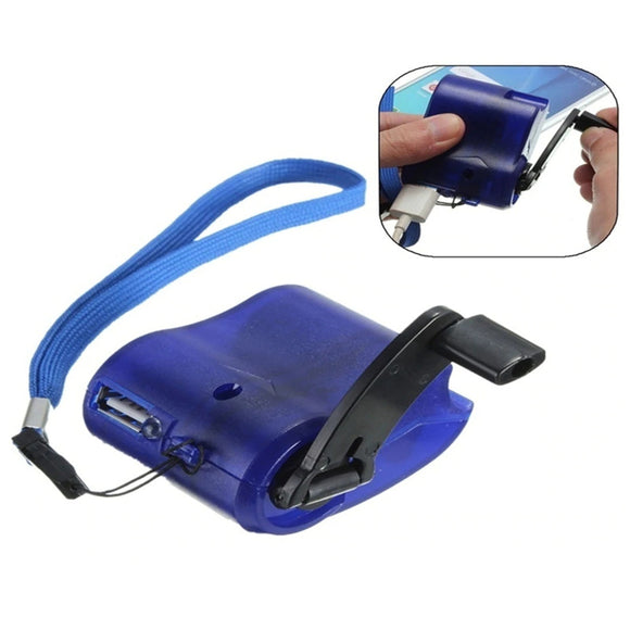 Bakeey Travel USB Hand Dynamo Charger with Light Dynamo Emergency for Mobile Phone