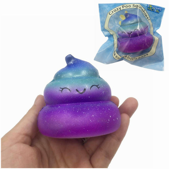 Squishy Factory Crazy Squishy Galaxy Poo Slow Rising Scented Cartoon Bun Stress Kawaii Toy