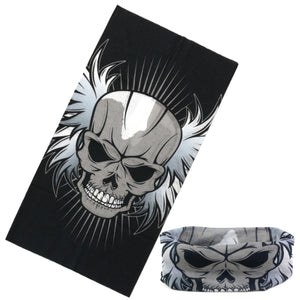 Skull Face Mask Multi-Use Motorcycle Cycling Headwear Hat Scarf Cap Neck