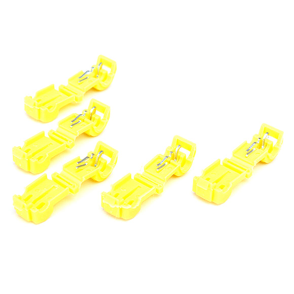 5pcs Insulated Quick Wire Connectors Yellow 12-10 AWG Audio Terminal