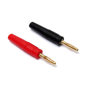 2Pcs 2mm Jack Plug Audio Video Multimeter Connectors Terminals Plastic Handle Male