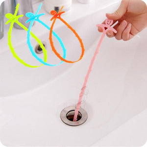 1Pc Bathroom Tub Drain Pipe Cleaner Hair Wig Removal Clog Tool