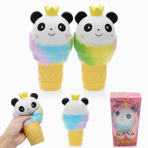 Vlampo Squishy Panda Ice Cream Jumbo 19cm Licensed Slow Rising Original Packaging Collection Gift Decor Toy