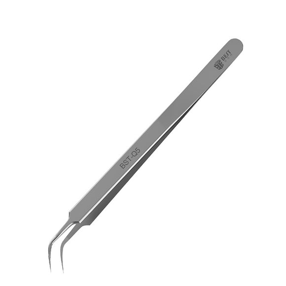 BEST BST-Q5 0.01mm Fly Wire Tweezers Curved Stainless Steel BGA Motherboard Jump Fly Wire Tweezer