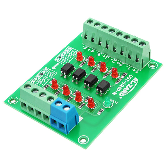 3Pcs 24V To 5V 4 Channel Optocoupler Isolation Board Isolated Module