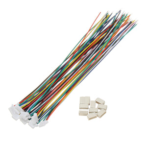 Excellway 20Pcs Mini Micro JST 1.0mm SH 6-Pin Connector Plug With Wires Cables 150mm