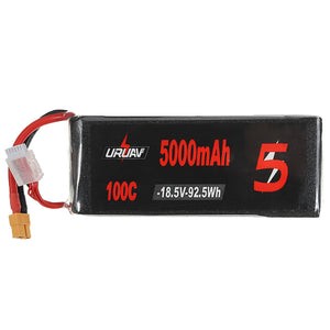 URUAV 18.5V 5000mAh 100C 5S Lipo Battery XT60 Plug for RC Racing Drone Quadcopter