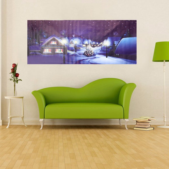 Village Christmas Night Frameless Painting Living Room Bedroom Wall Painting Home Decor