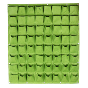 64 Pockets Vertical Planting Bag Wall Hanging Flower Planter Grow Pouch Garden Grow Bag