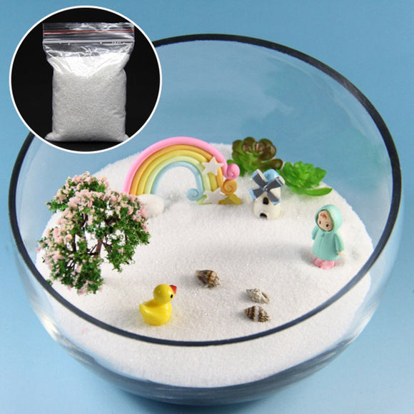 80g DIY Micro Landscape White Sand Decoration Garden Succulent Plants Flower Pot Decor