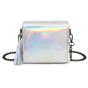 Multifunctional Holographic Hologram PU Leather Laser Women Crossbody Wallet Case Phone Bag