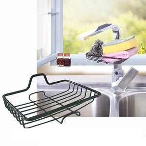 Mini Drain Rack Kitchen Sink Faucet Sponge Soap Cloth Storage Dish Drying Holder Shelf