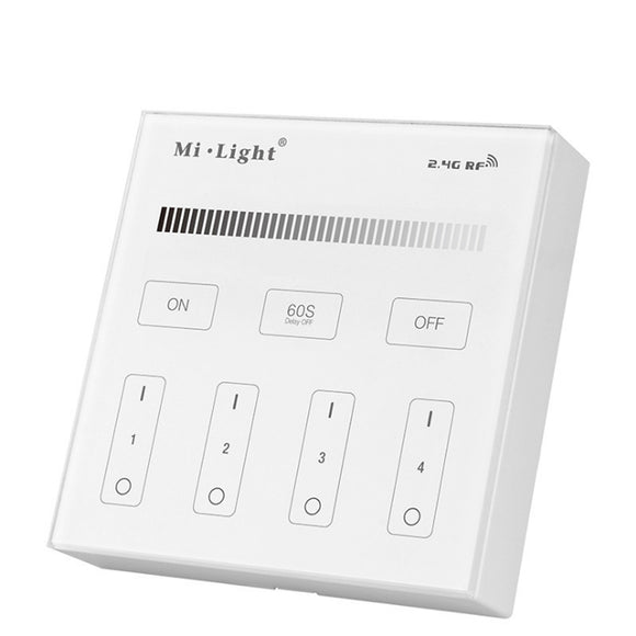 Milight B1 4-Zones Smart Panel Touch Dimmer Controller Work With Single Color LED Strip Light Bulb