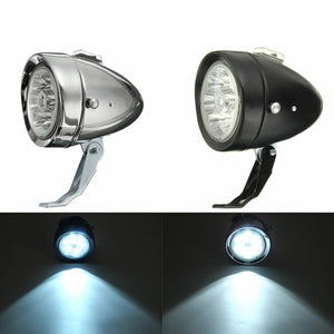 Retro Vintage E-bike Bike Front Light LED Headlight Head Fog Lamp With Bracket