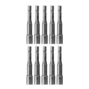 Drillpro 10pcs 1/4 Inch Hex Shank Socket Adapter Screwdriver Bit Magnetic Nut Driver