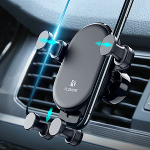 Floveme Gravity Linkage Automatic Lock Car Mount Air Vent Holder for Samsung Xiaomi Mobile Phone