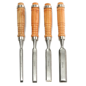 4Pcs 8/12/16/20mm Woodwork Carving Chisels Tool Set For Woodworking Carpenter