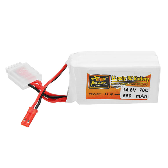 ZOP Power 14.8V 550mAh 70C 4S Lipo Battery JST Plug for RC FPV Racing Drone