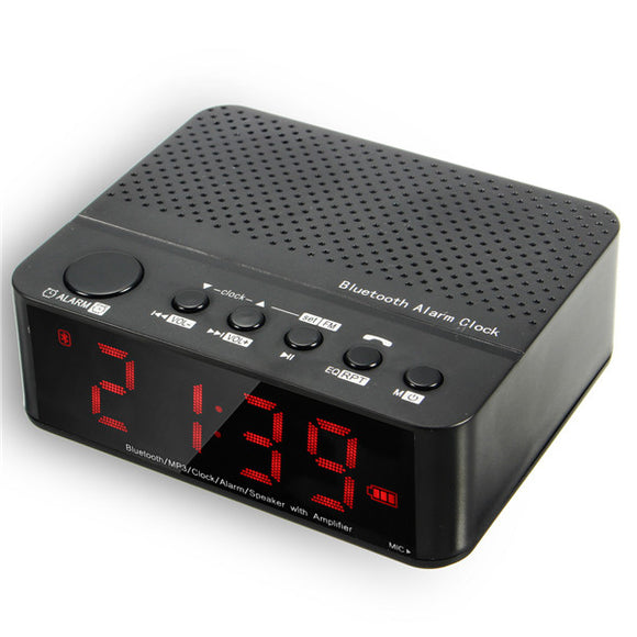 LEADSTAR Wireless Alarm Clock Mini Bluetooth Speaker With Card Play FM Radio