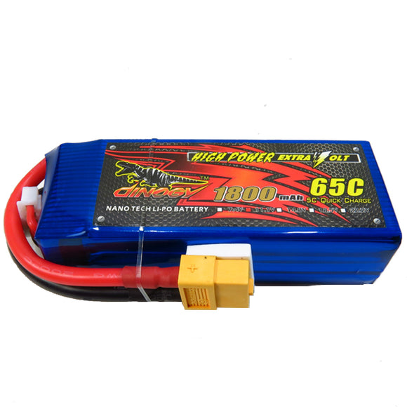 Giant Power Dinogy 1800mAh 11.1V 3S 65C LiPo Battery For RC Models