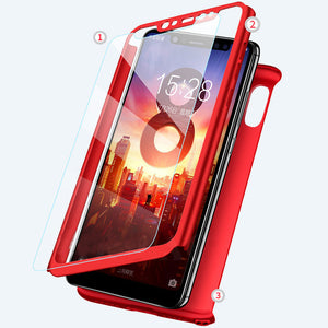 Bakeey 2 in 1 Double Dip 360 Full Protection PC With Screen Protector Case for Xiaomi Mi8 Mi 8