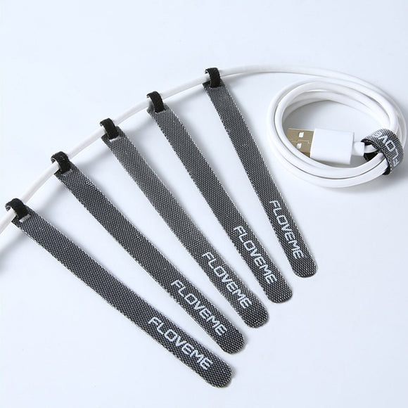 Floveme 20 PCS 14cm Long Strong Adhesive Cable Management Winder Wire Organizer Earphone Clip