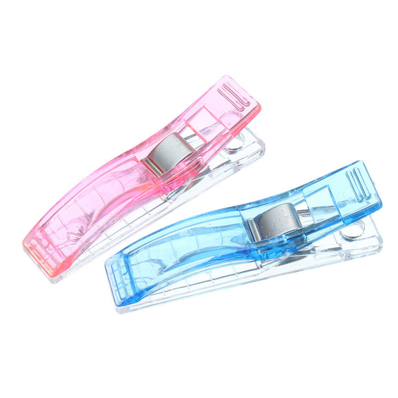 20Pcs Plastic Clips Clamps Multi-color Clear for Sewing Craft Quilt Binding DIY