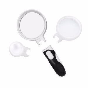 Handheld LED Light Magnifying Glass Magnifier High Power for Reading Sewing Jewelry Travel