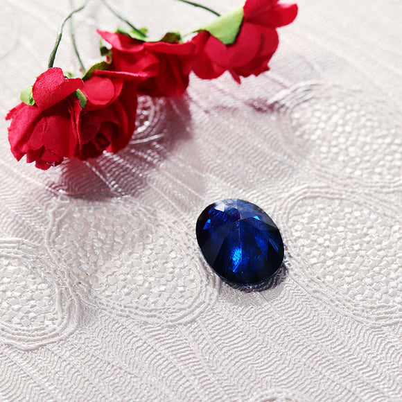 Exquisite 14.23CT Royal Blue Sapphire 13x18mm Oval Cut AAAAA Loose Gemstone Decorations