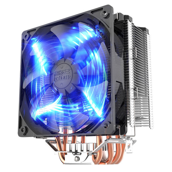 Pccooler Donghai X5 4 Pin Blue LED Copper CPU Cooler Cooling Fan for Intel LGA 115X/LG775 AMD 754