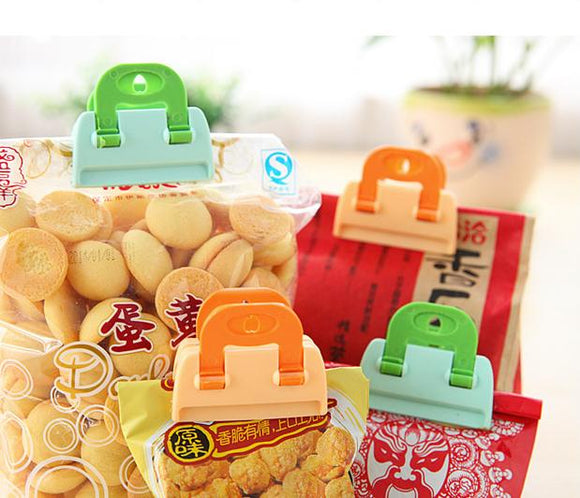 4 pcs Kitchen Storage Bag Clips Seal Fresh Food Chips Coffee Snack Organization Tools