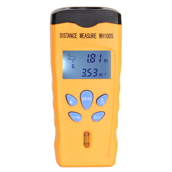 WH1005 Ultrasonic 18M Laser Distance Meter Mini Range Finder Pointer Area Volum Meter Backlight