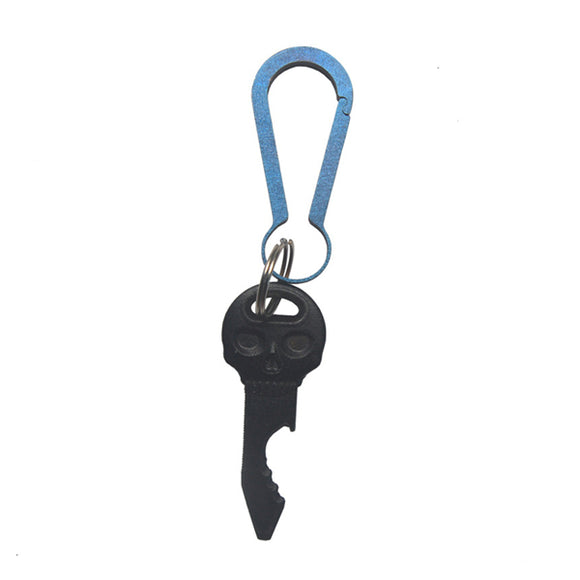 AOTDDOR EDC 37mm Blue Quick Release Keychain Titanium Alloy Mini Key Ring