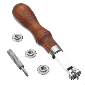 Leather Tools Sewing Machine Leather Craft Tools Lock Awl Thread Over Stitching Wheel Tool