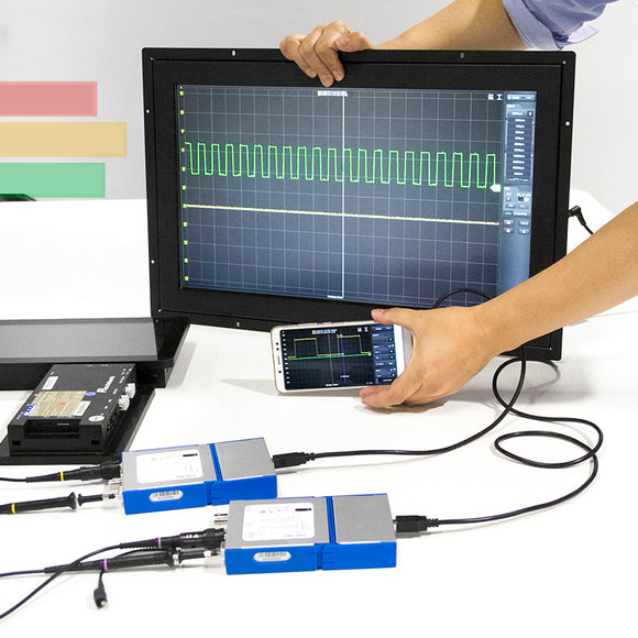 OSC482S Digital Portable Oscilloscope OSC482S PC USB 2.0 Virtual 2CH Bandwidth Oscilloscope with 13M Hz Signal Generator