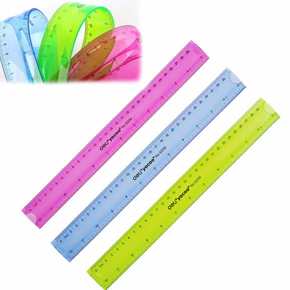 12 30cm Super Flexible Ruler Rule Measuring Tool Stationery for Office School