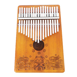 Leg 17 Keys Acacia Kalimbas Thumb Piano Finger Percussion with Tuning Hammer