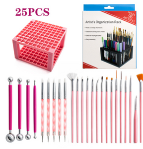 Datura Tool 25PCS Set 96 Hole Pen Golder Graffiti Line Drawing Brush Silicone Point Drill Pen Ball Stick