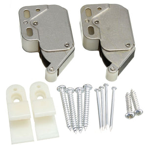 2pcs Mini Tip Catch Spring Loaded Cupboard Caravan Door Cabinet Boat Latch Lock