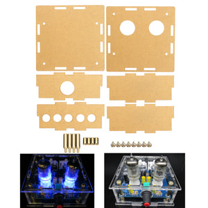 Transparent Acrylic Housing Shell For 6J1 Tube Preamplifier Amplifier Module Case