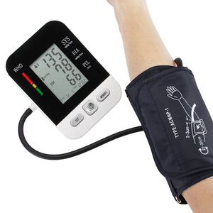 Digital LCD Arm Blood Pressure Pulse Monitor Health Care Upper Sphygmomanomet