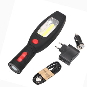 XANES CL12 COB+LED Dual Light 180 Rotated Magnatic Base Multi-function Flashlight Work Light