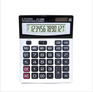 Gtttzen DM-1200V Economical Solar Dual Power Calculator Office Supplies Desktop Computer 146 x 187cm