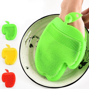 Silicone Dishwasher Cleaning Cloth Brushes Multi Purpose Food Dish