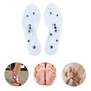 Silicone Shoe Pad Massage Insole Health Anti-Fatigue 8 Magnets Therapy Acupressure Magnetic Massage Foot Therapy Reflexology Pain Relief