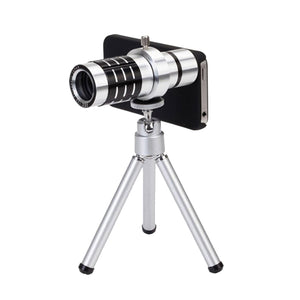 IPRee Aluminum Alloy 12x Mini HD Mobile Phone Telescope for Phone Lens Photographic