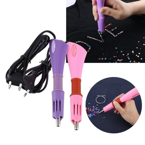 DIY Hot Fix Rhinestone Applicator Wand Setter Tools Kit Hot Drill Point Drill